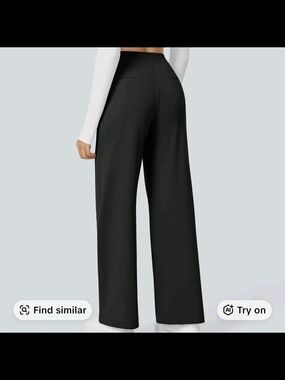 ULTRA TALL | Wide Leg High-Waist Pants - Black